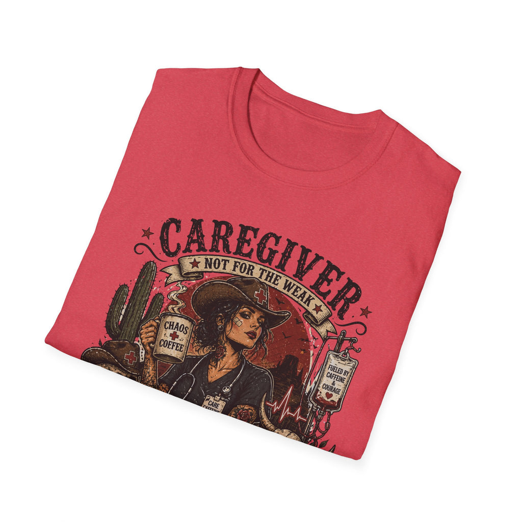 Caregiver Cowboy T-Shirt — "Caregiver: Still Showing Up" Graphic Tee