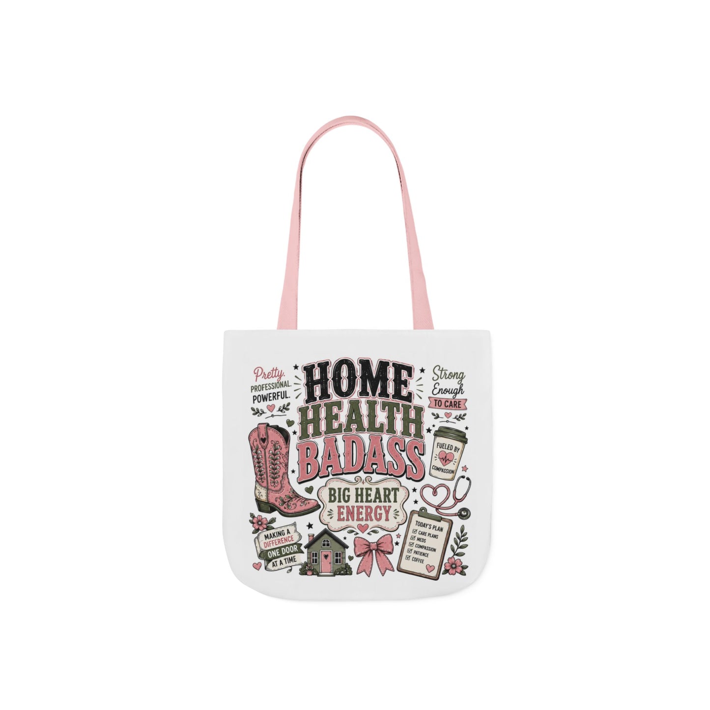 Home Health Care Badass Canvas Tote Bag — Nurse & Caregiver Gift