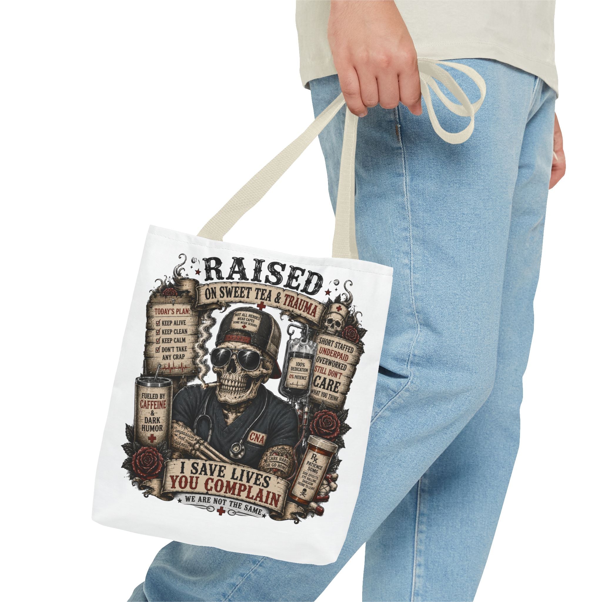 Tote — "Raised on Sweet Tea & Trauma"