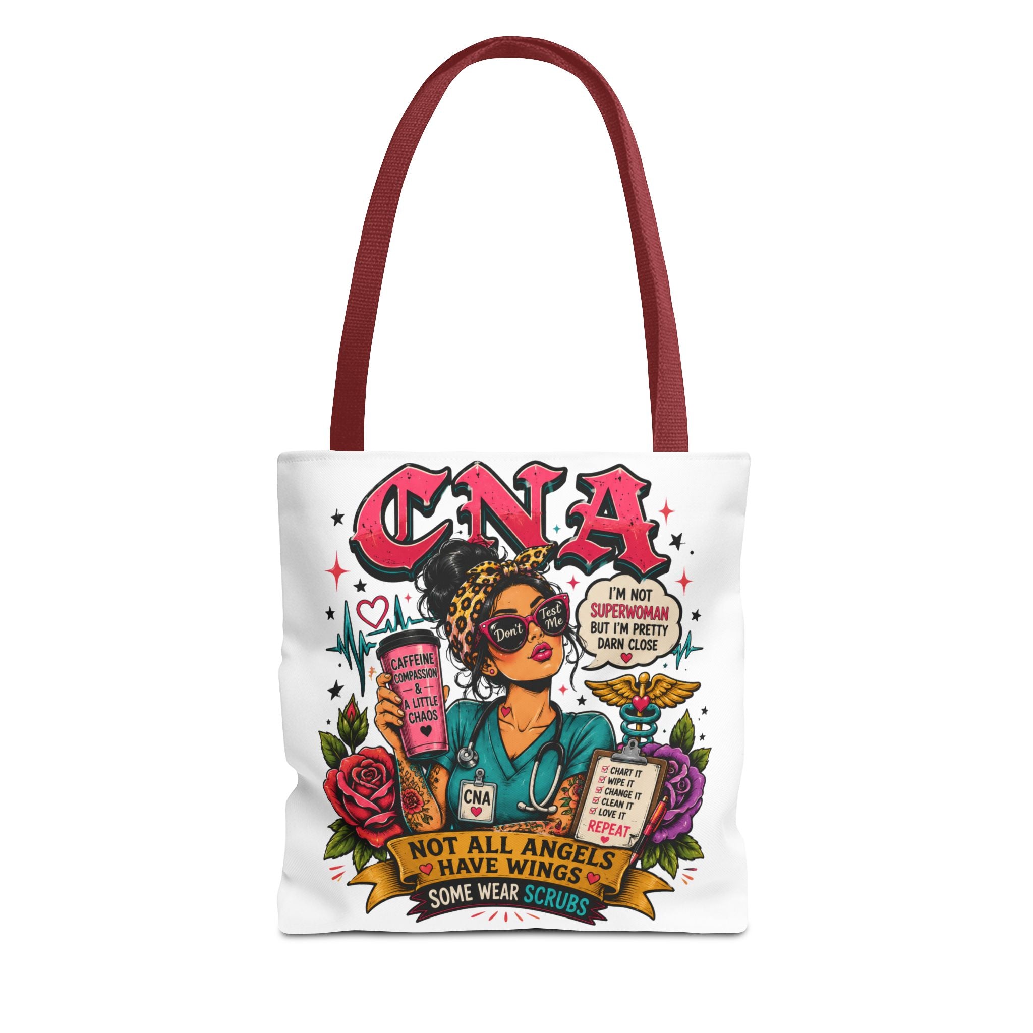 CNA Tote Bag - 'Not All Angels Have Wings, Some Wear Scrubs'