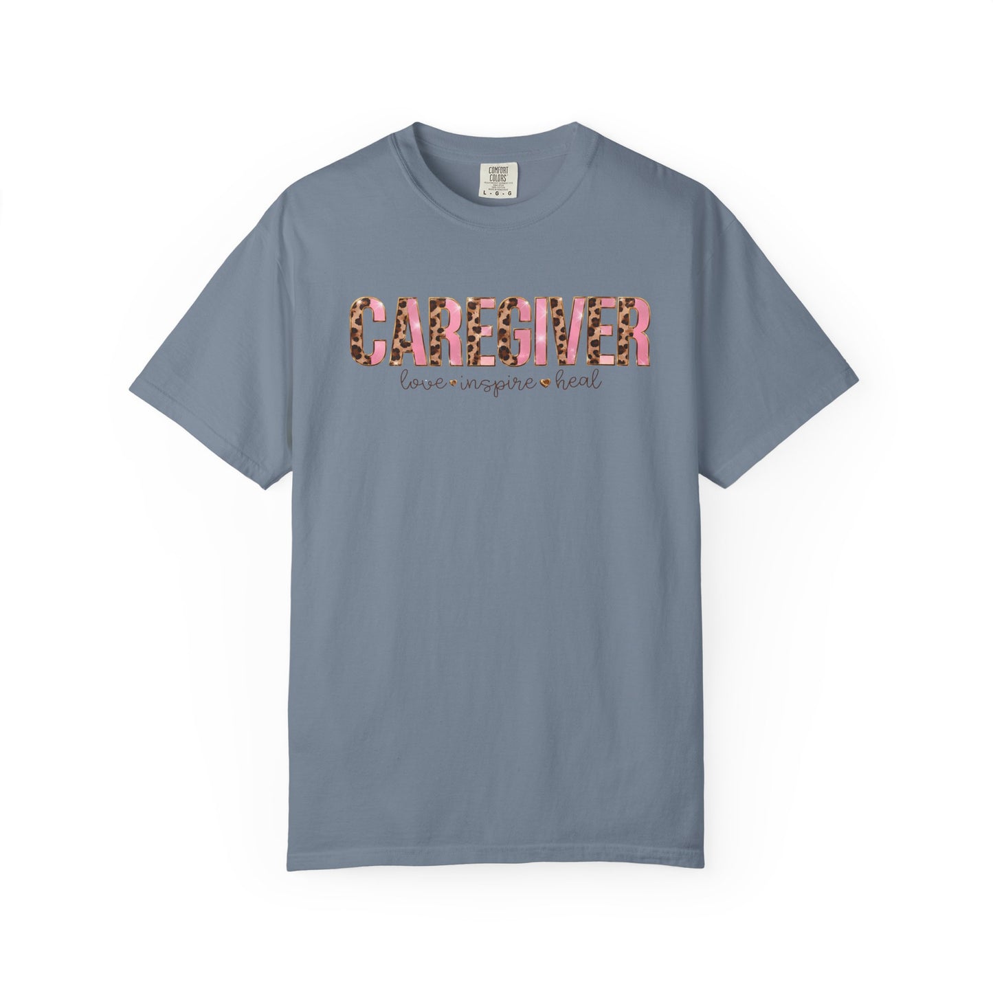 Caregiver Floral T‑Shirt — 'Caregiver' Pink Floral Design for Nurses & Care Workers