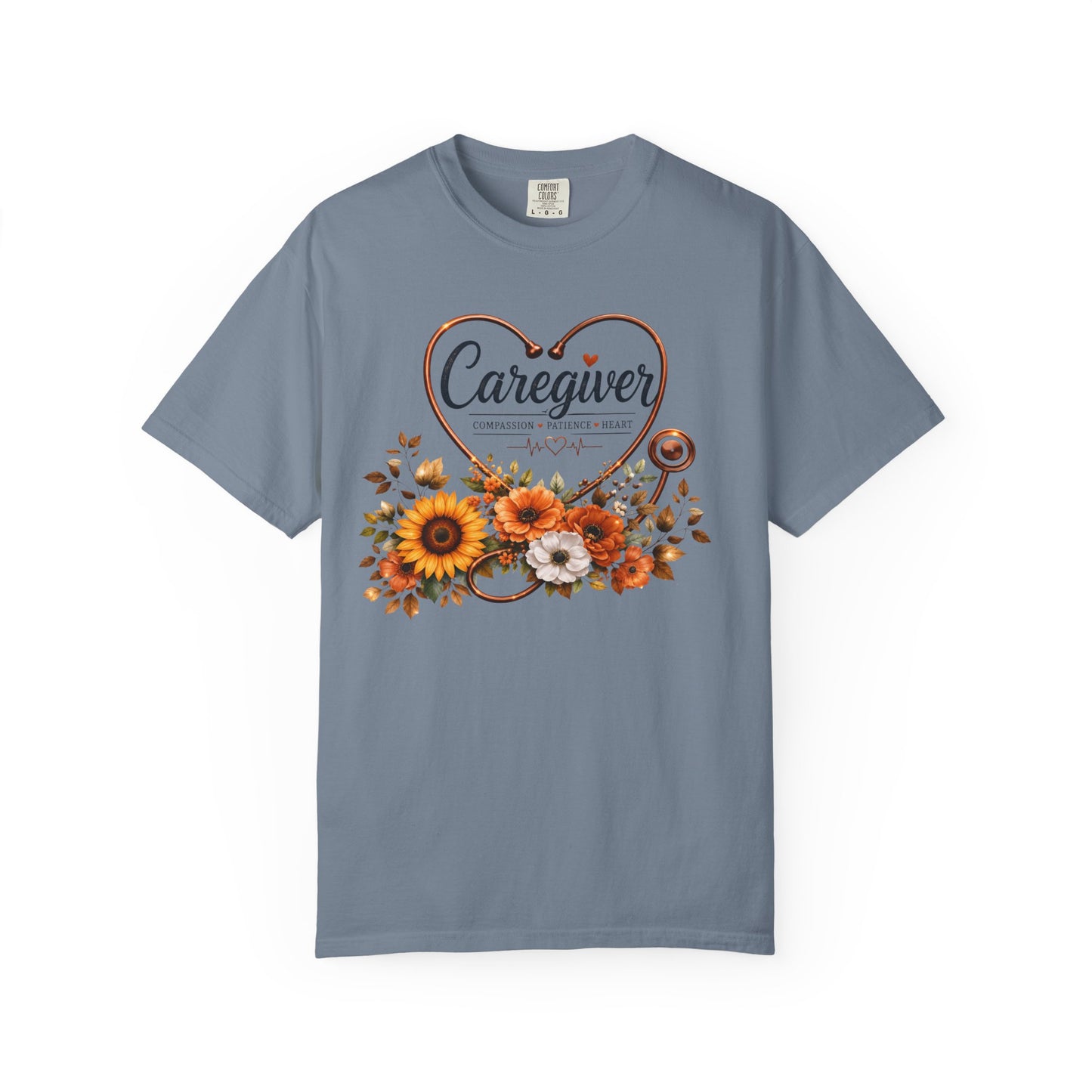 Caregiver Heart Floral T-Shirt