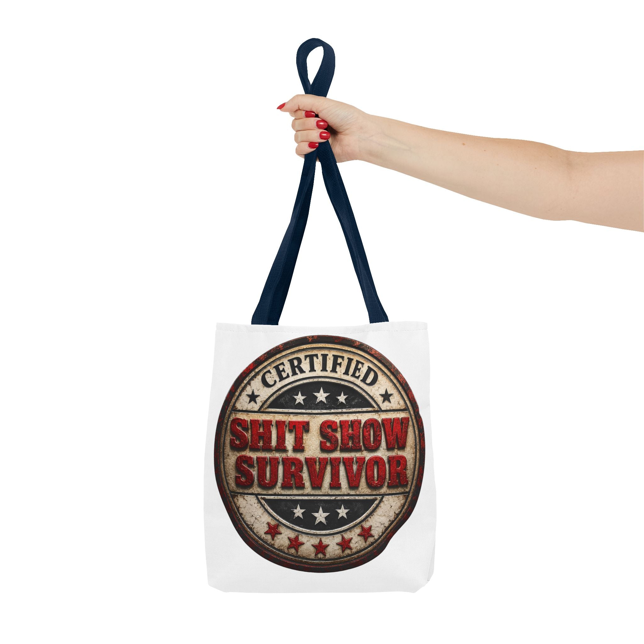 Tote Bag — "Certified Shit Show Survivor" Vintage Badge Tote