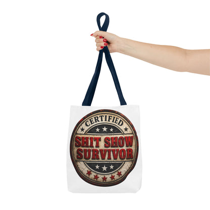 Tote Bag — "Certified Shit Show Survivor" Vintage Badge Tote