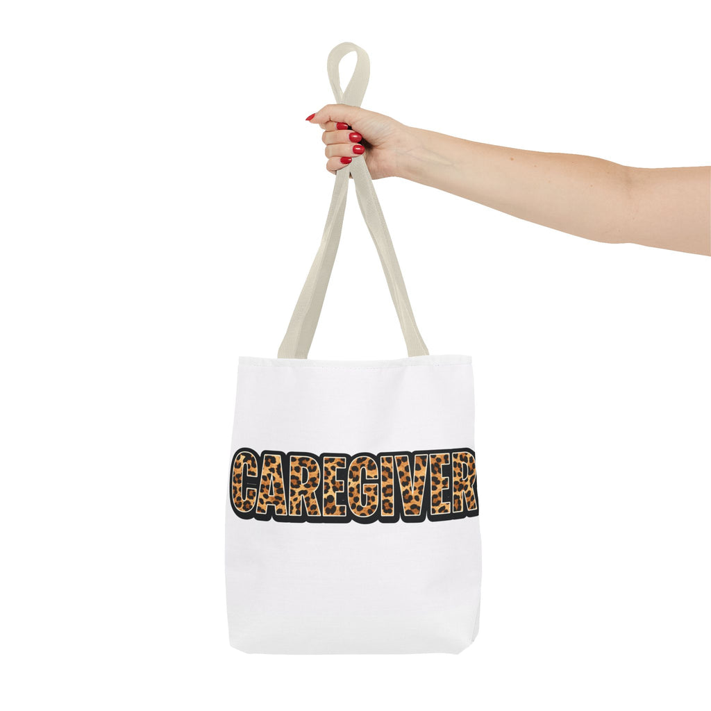 Caregiver Leopard Print Tote Bag —