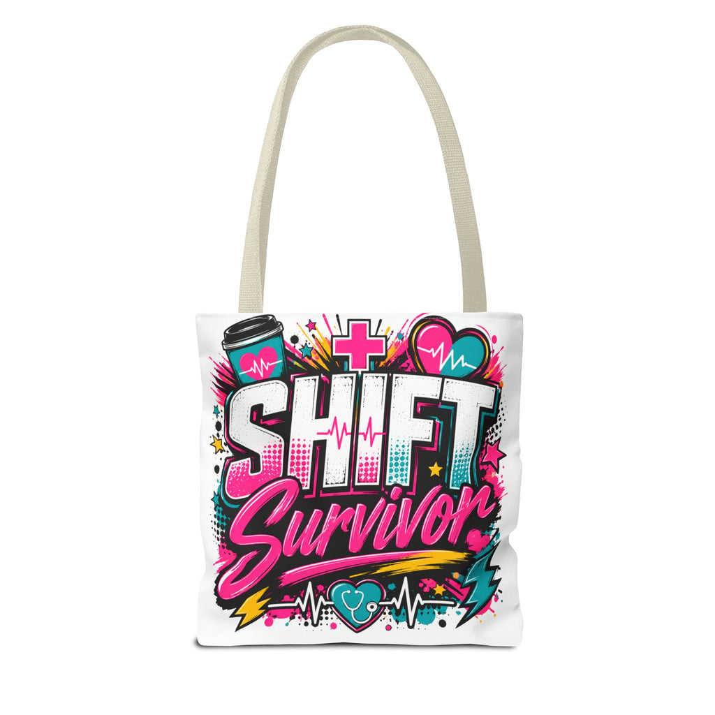 Tote — "Shift Survivor" Nurse Shift Work Graphic Tote Bag