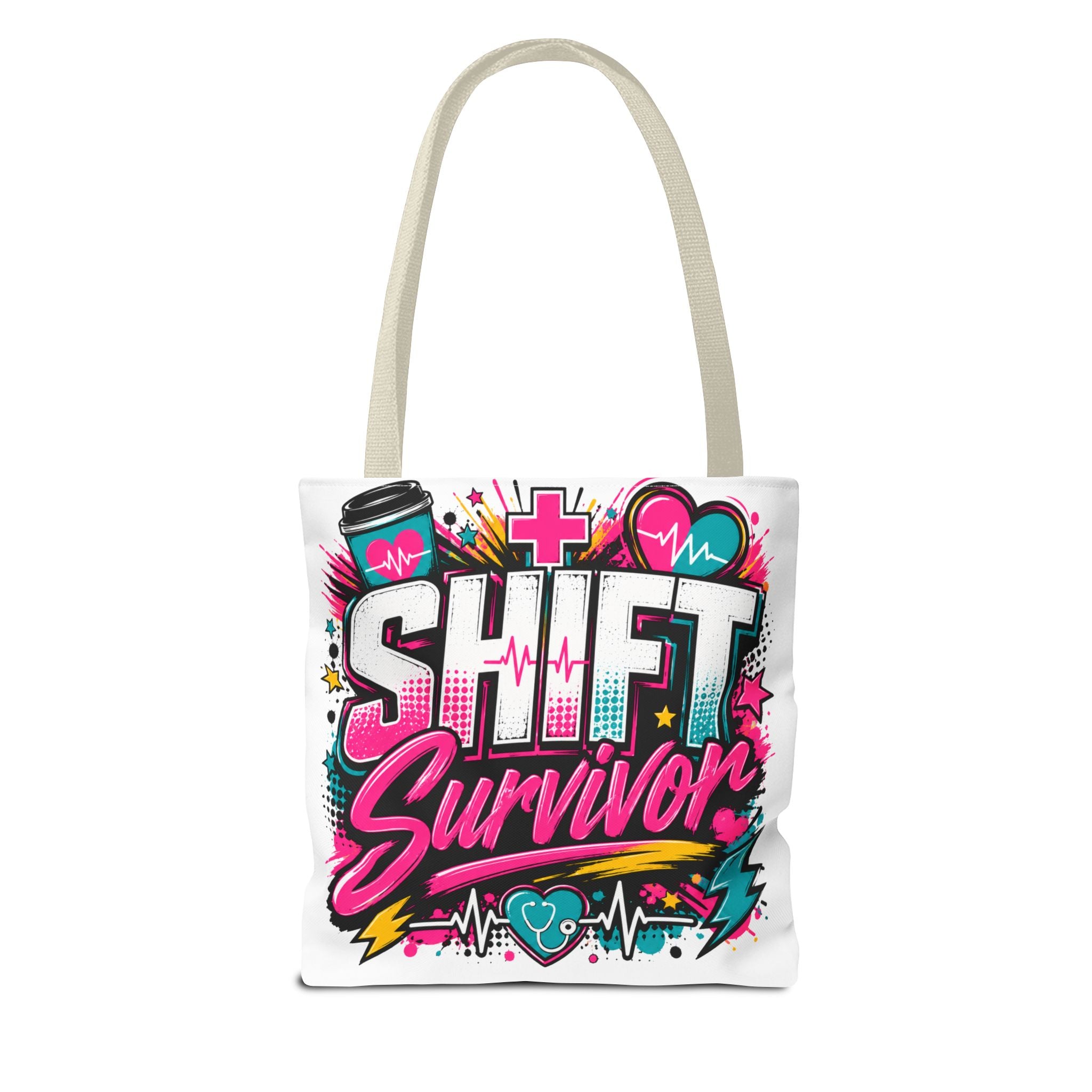 Tote — "Shift Survivor" Nurse Shift Work Graphic Tote Bag