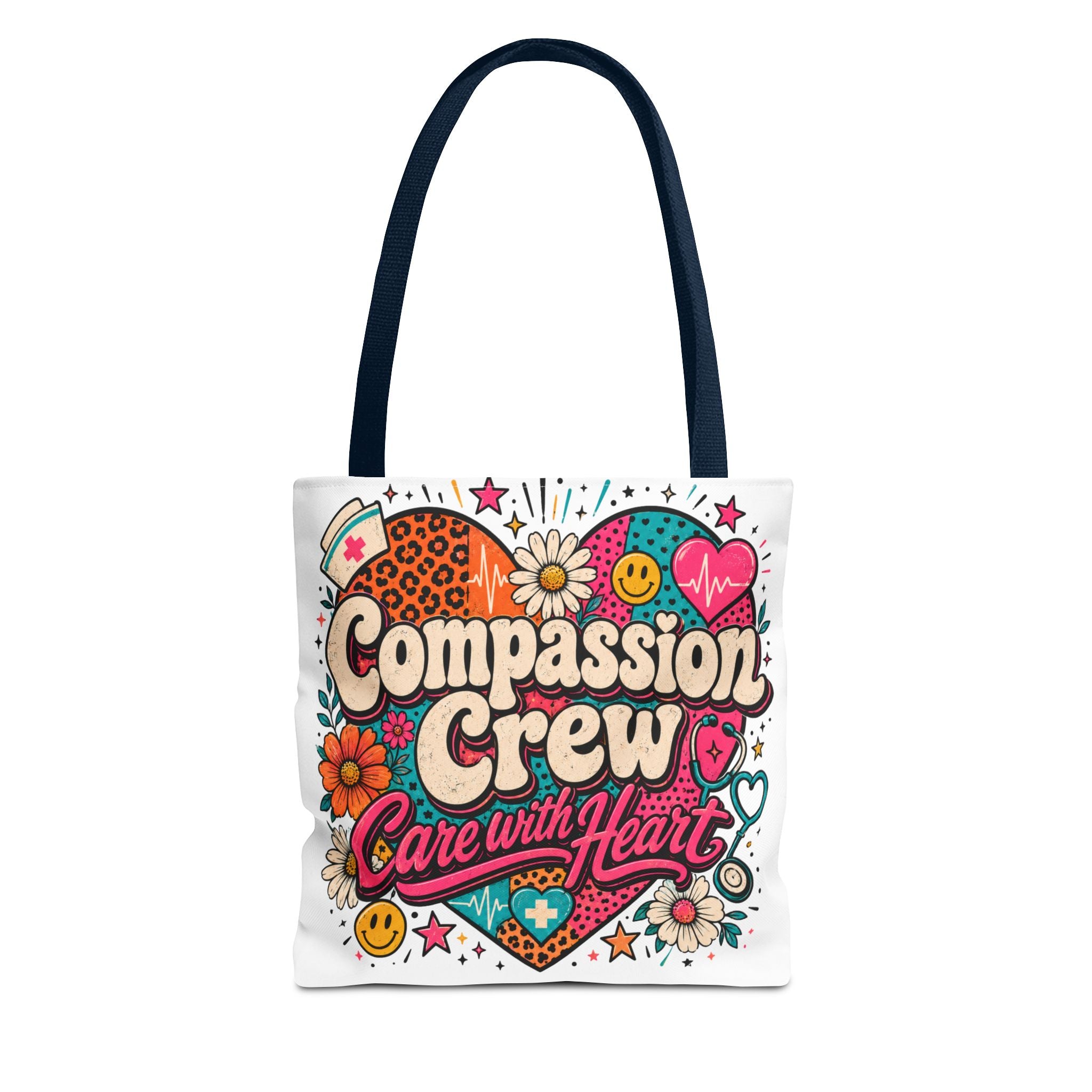 Compassion Crew Tote Bag — "Care with Heart" Colorful Nurse & Caregiver Gift