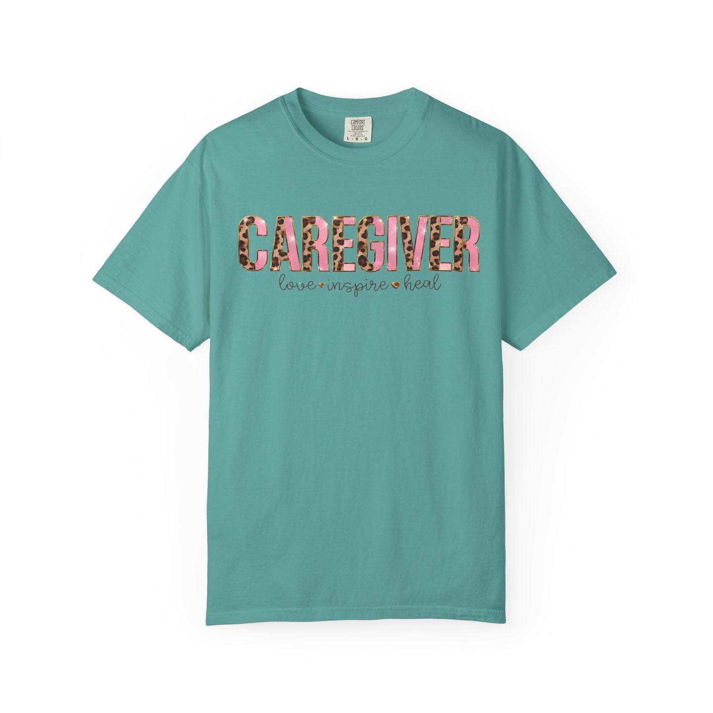Caregiver Floral T-Shirt — Brave • Compassionate • Kind