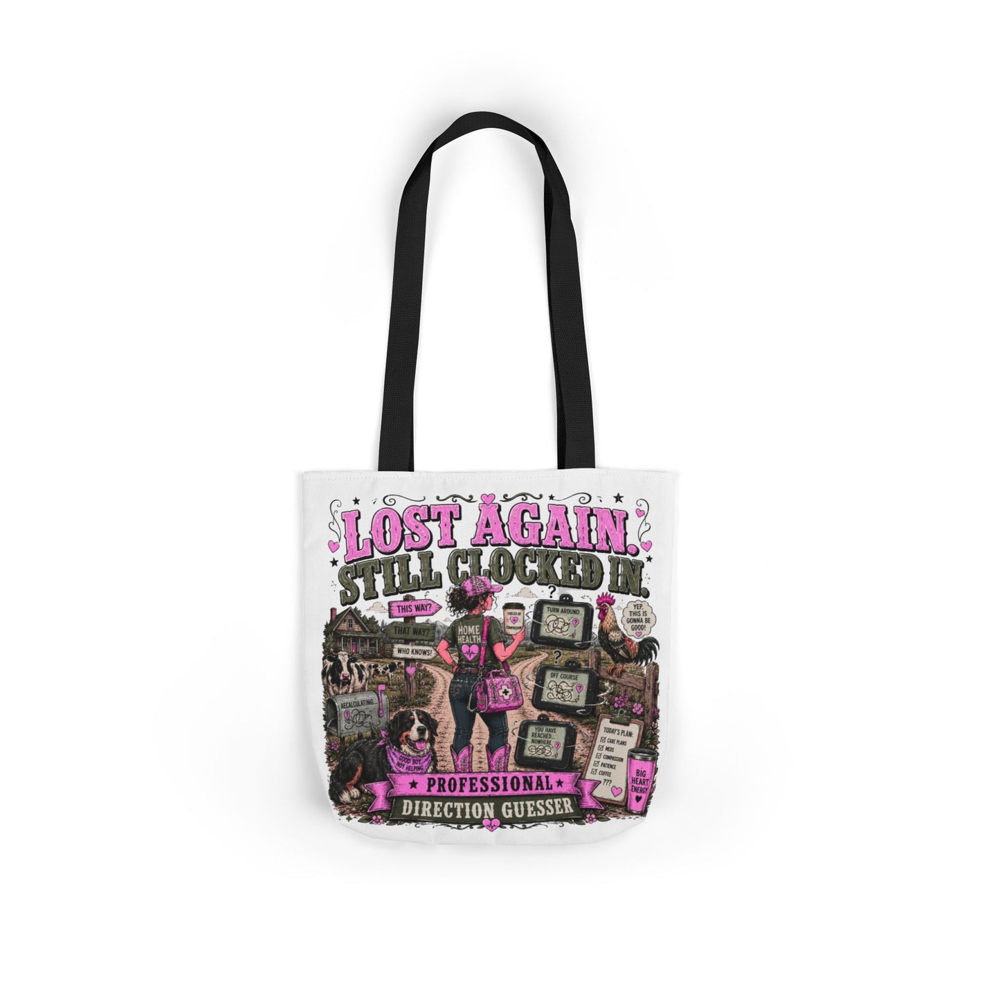 Home Health Care Tote Bag — 'Lost Again, Still Cucked' Graphic Canvas Tote