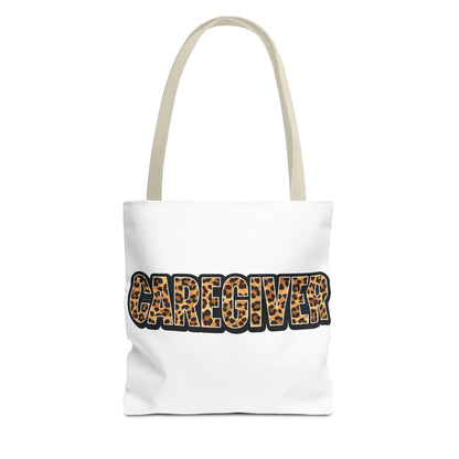 Caregiver Leopard Print Tote Bag —