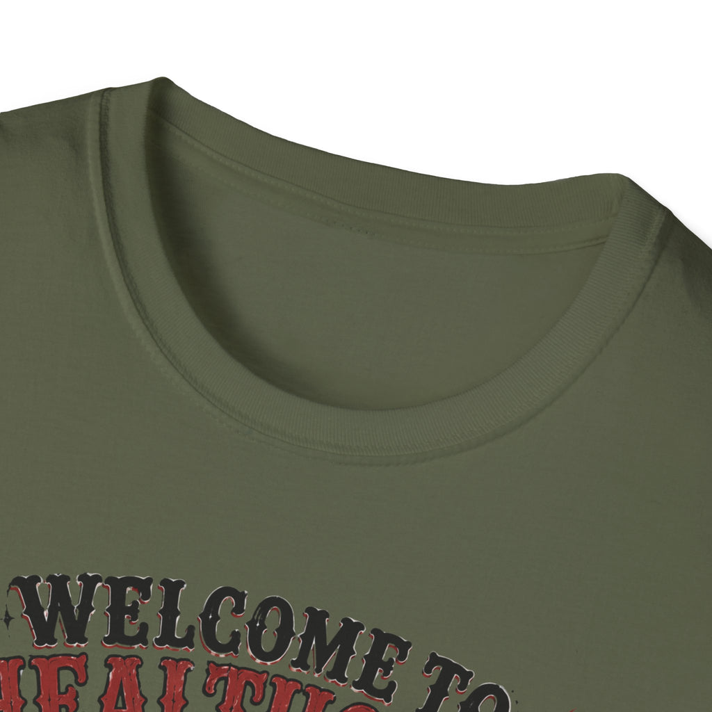 T-Shirt — “Welcome to Healthcare: Where Sleep Is Optional Skull Graphic Tee