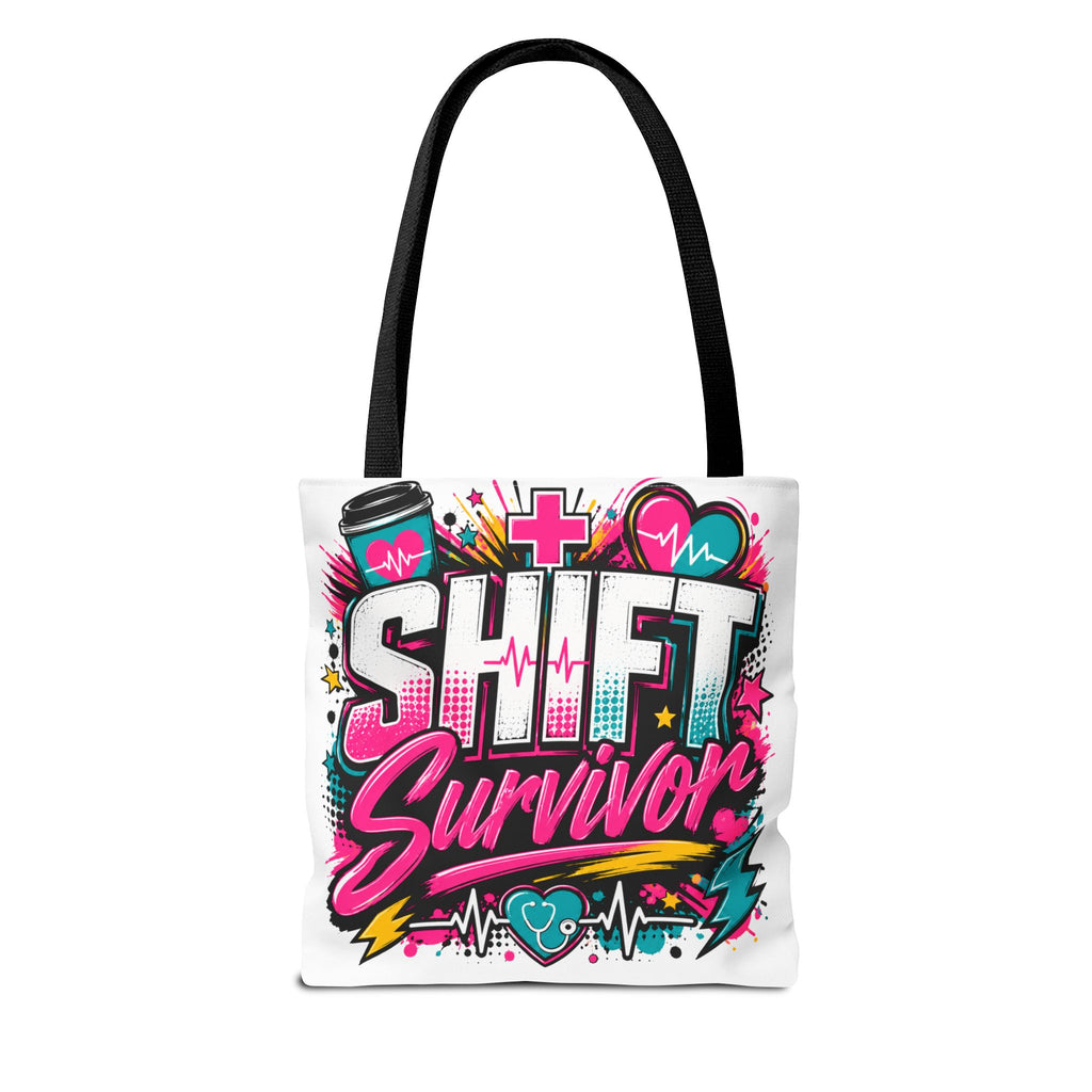 Tote — "Shift Survivor" Nurse Shift Work Graphic Tote Bag