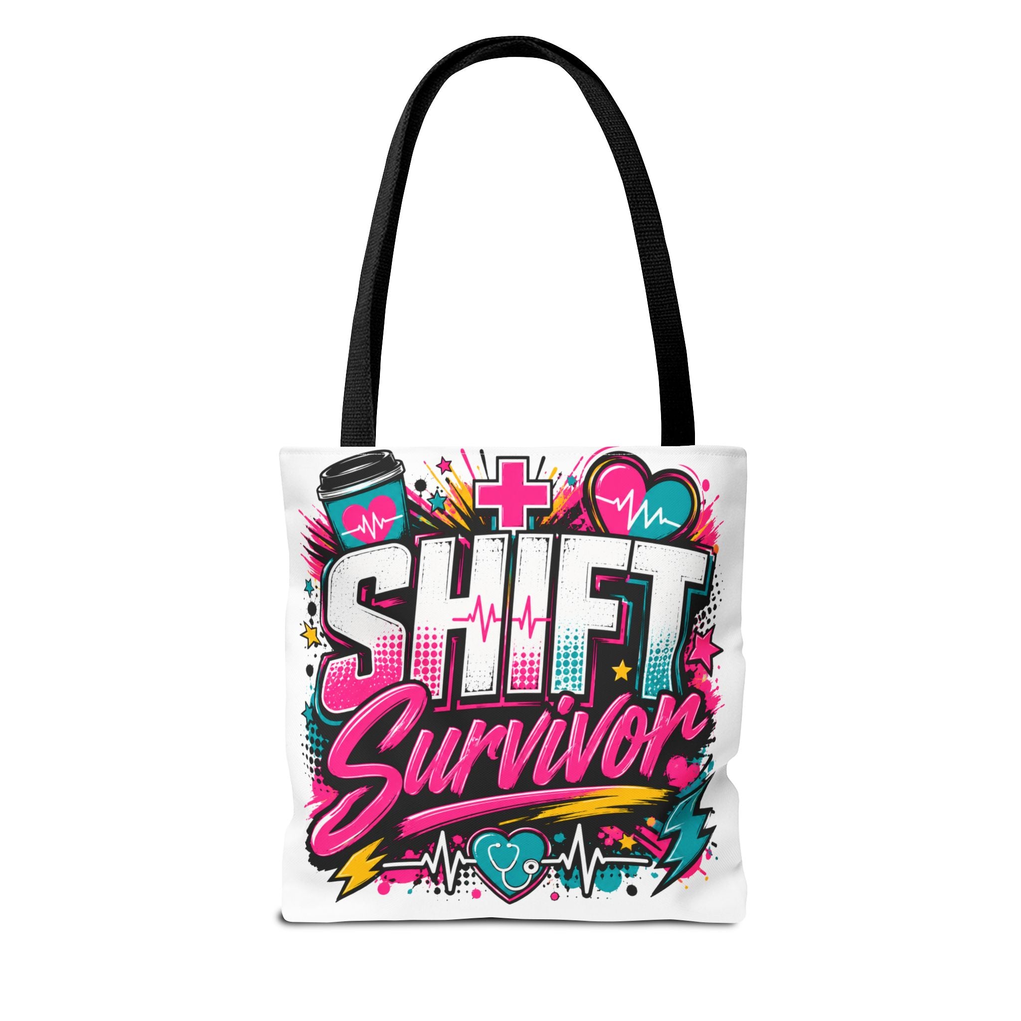 Tote — "Shift Survivor" Nurse Shift Work Graphic Tote Bag
