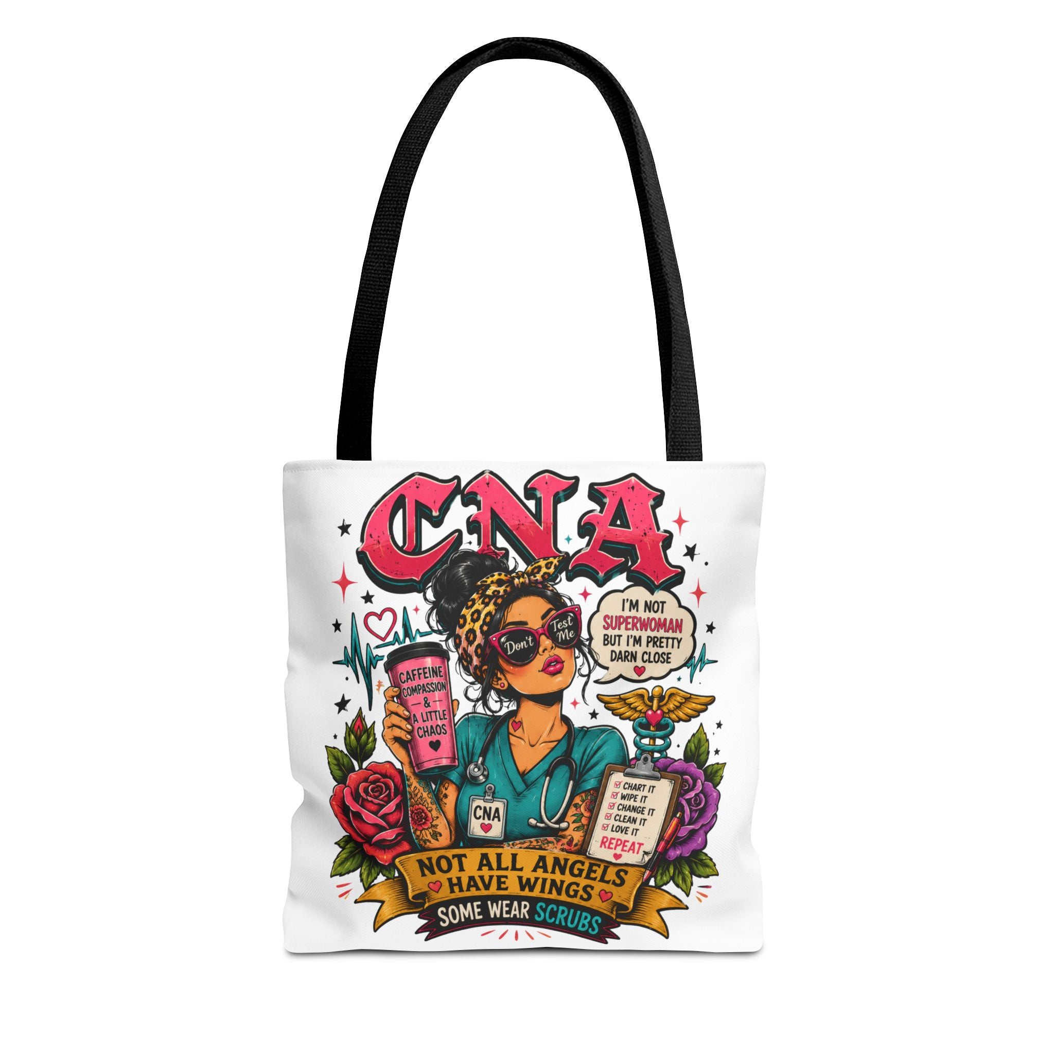 CNA Tote Bag - 'Not All Angels Have Wings, Some Wear Scrubs'