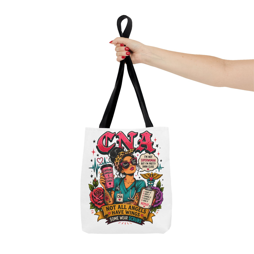 CNA Tote Bag - 'Not All Angels Have Wings, Some Wear Scrubs'