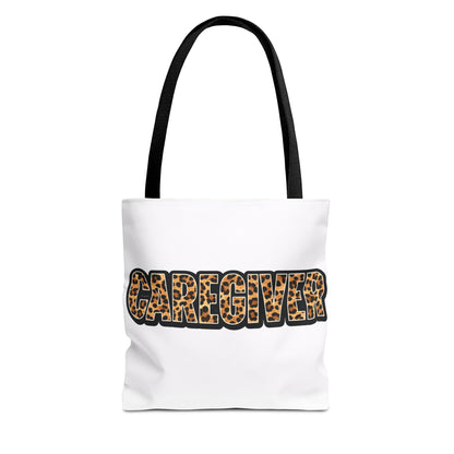 Caregiver Leopard Print Tote Bag —