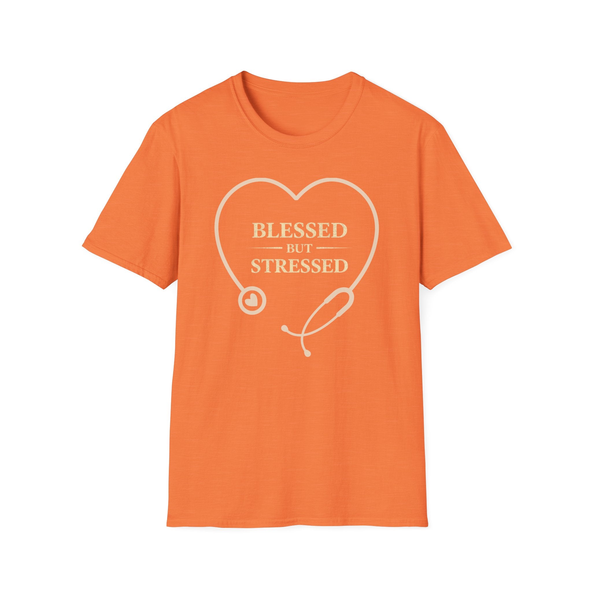 Blessed But Stressed  — Heart Stethoscope Graphic