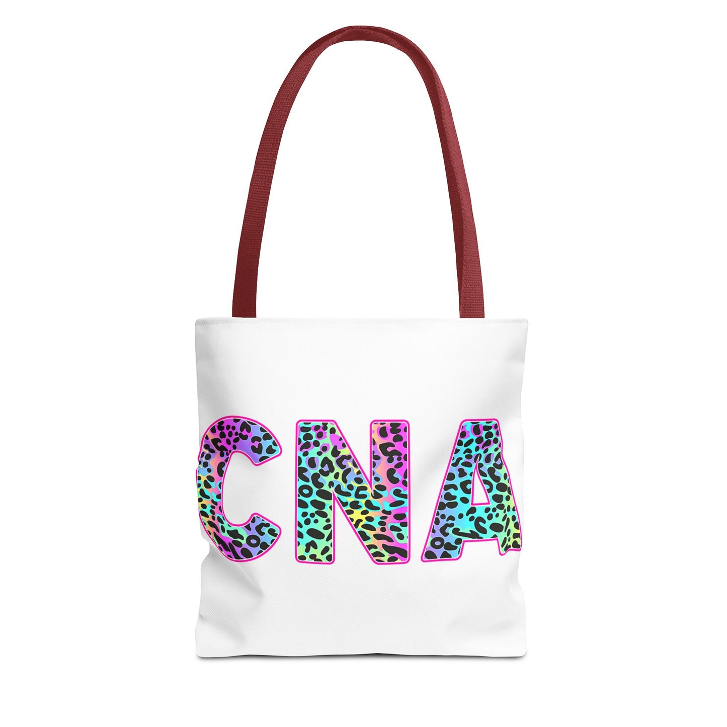 CNA Leopard Print Tote Bag - Colorful Nurse Aide Gift