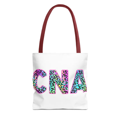 CNA Leopard Print Tote Bag - Colorful Nurse Aide Gift