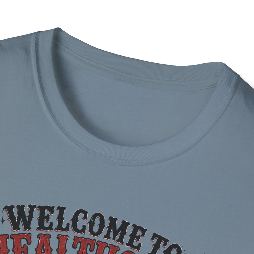 T-Shirt — “Welcome to Healthcare: Where Sleep Is Optional Skull Graphic Tee