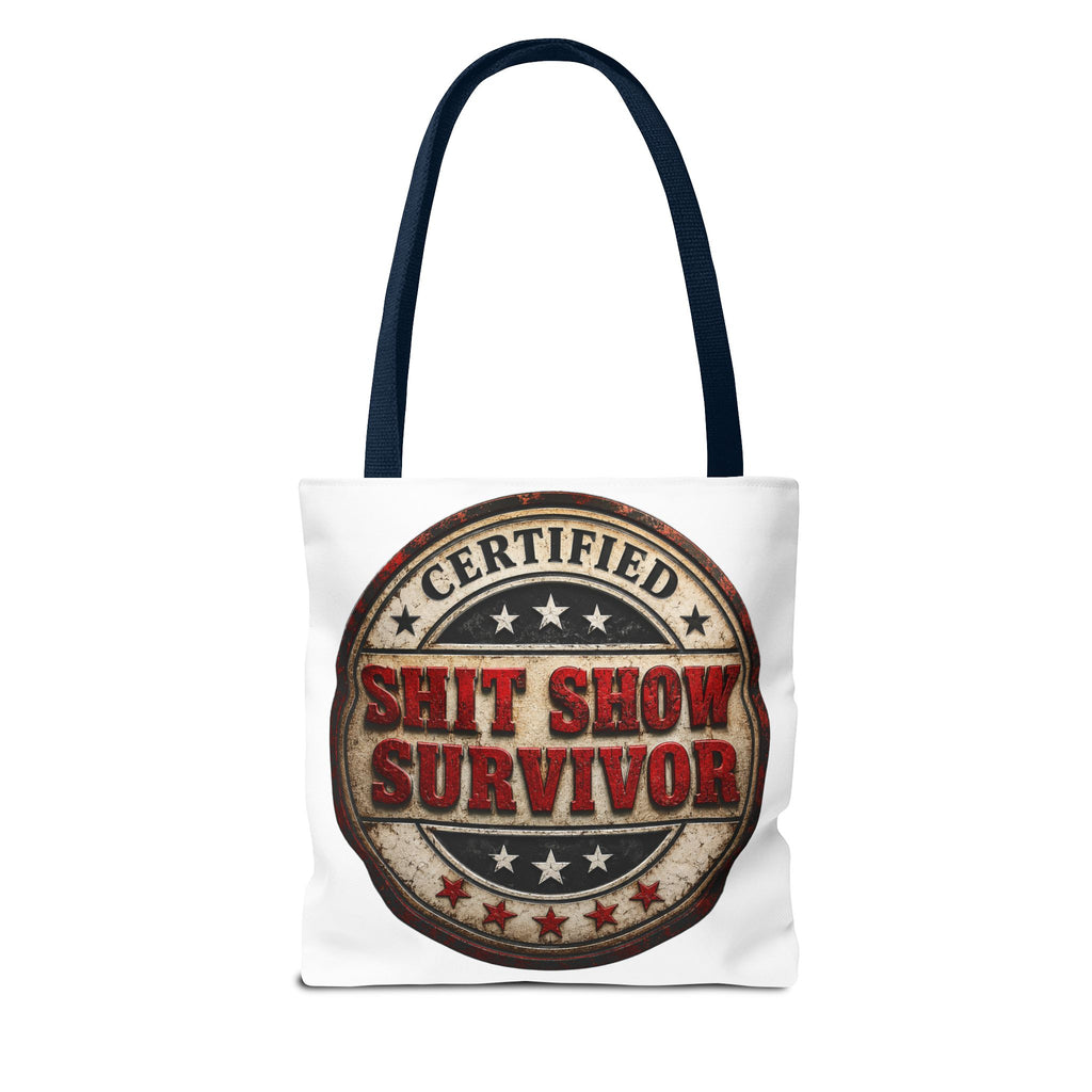 Tote Bag — "Certified Shit Show Survivor" Vintage Badge Tote