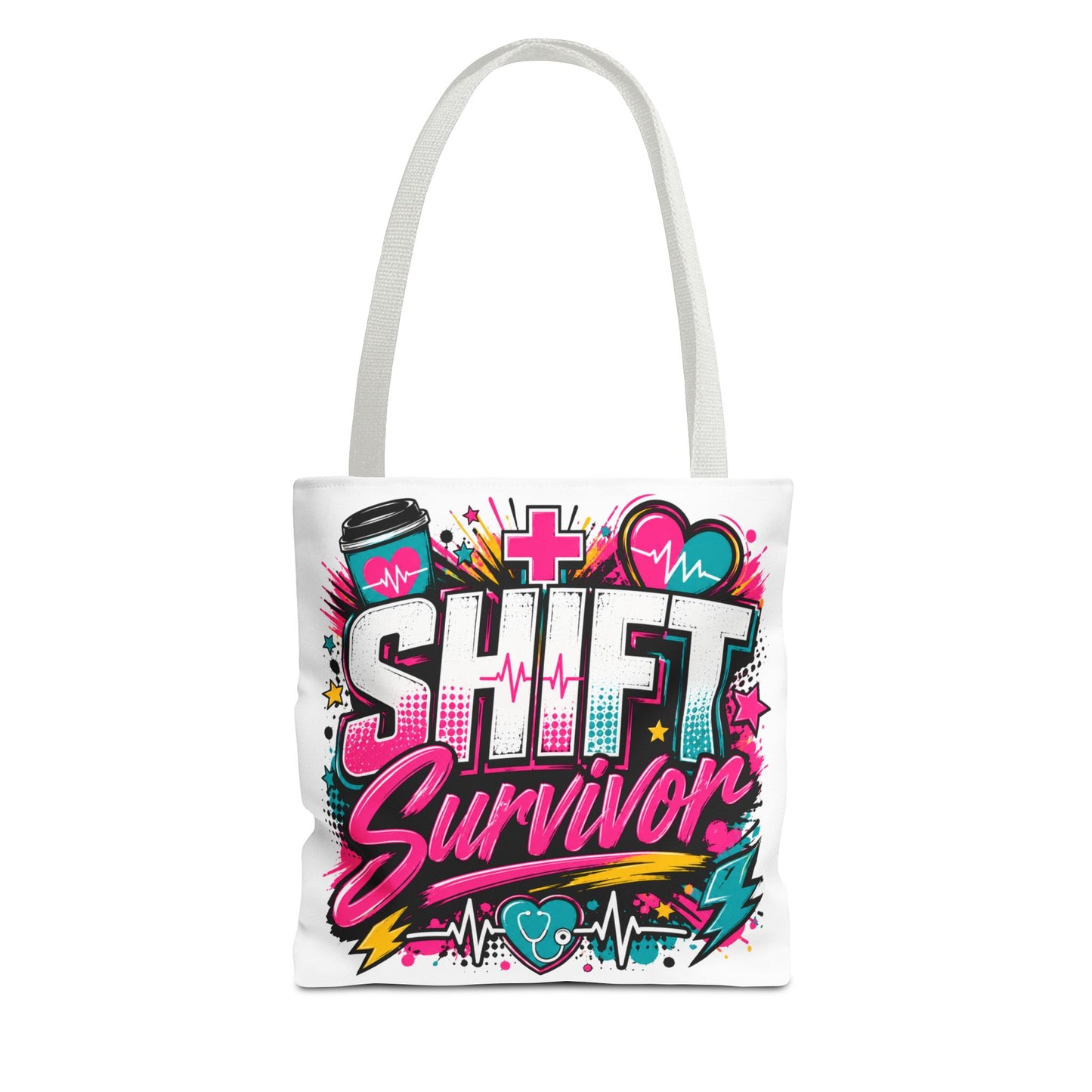 Tote — "Shift Survivor" Nurse Shift Work Graphic Tote Bag