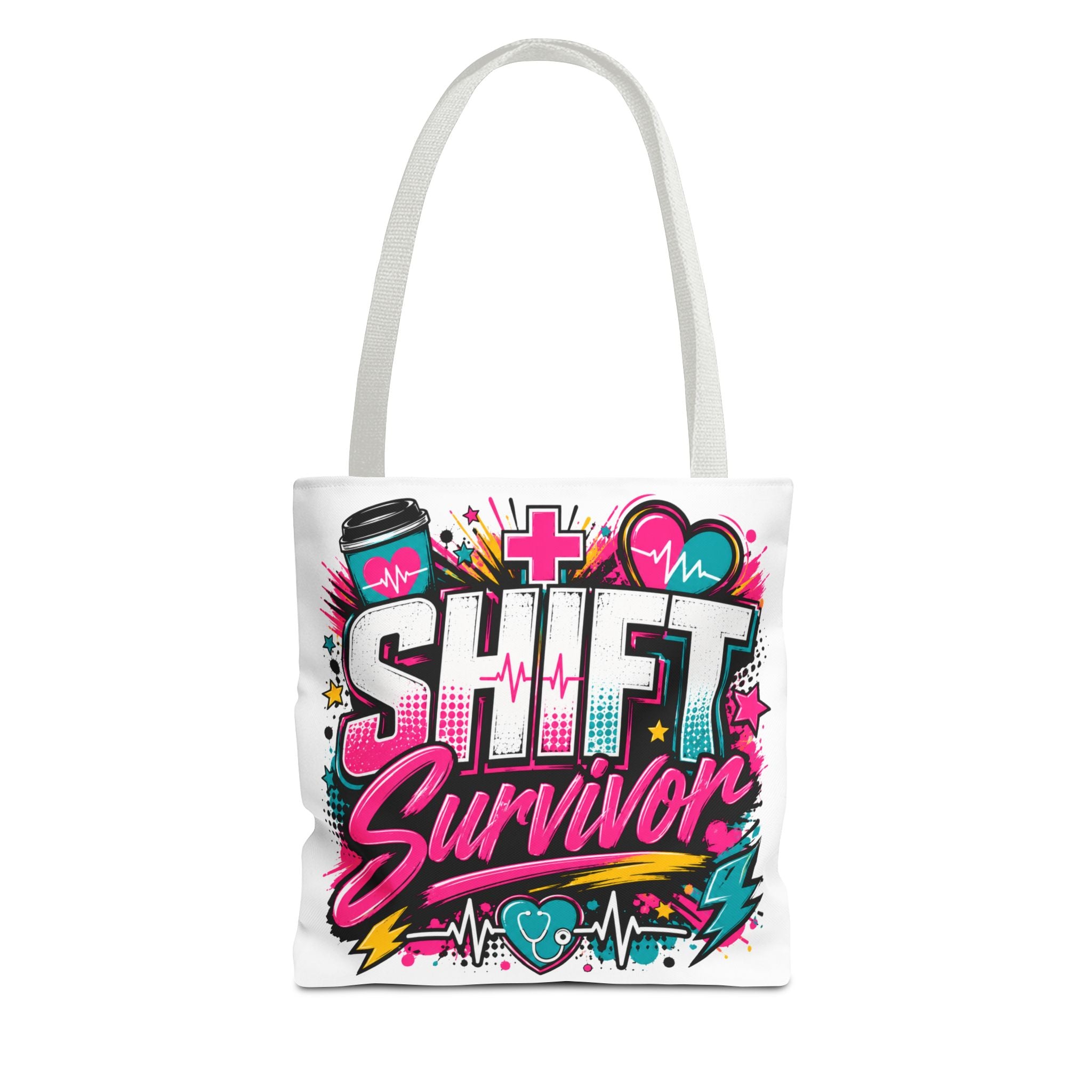 Tote — "Shift Survivor" Nurse Shift Work Graphic Tote Bag
