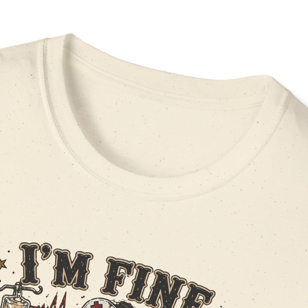 I'm Fine This Is Fine T-Shirt — Dark Humor Skeleton Graphic Tee