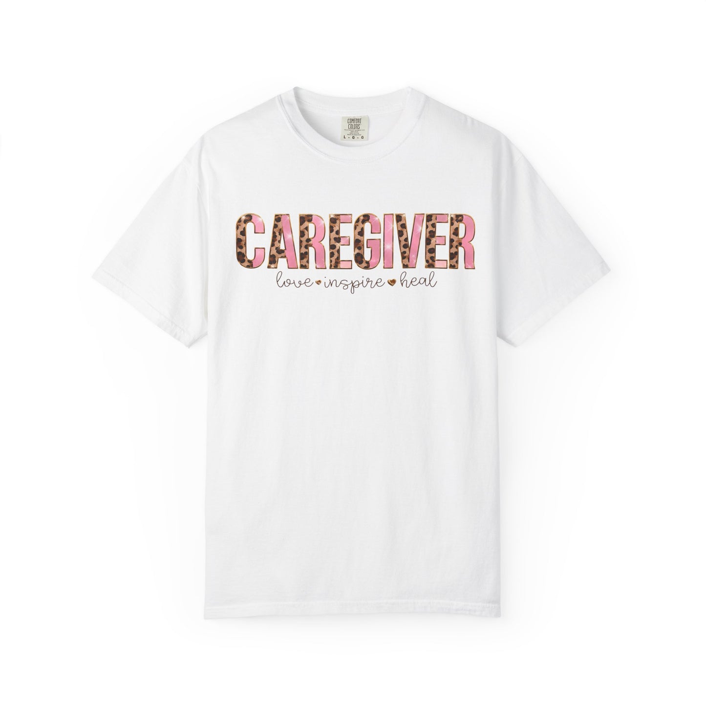 Caregiver Floral T-Shirt — Brave • Compassionate • Kind