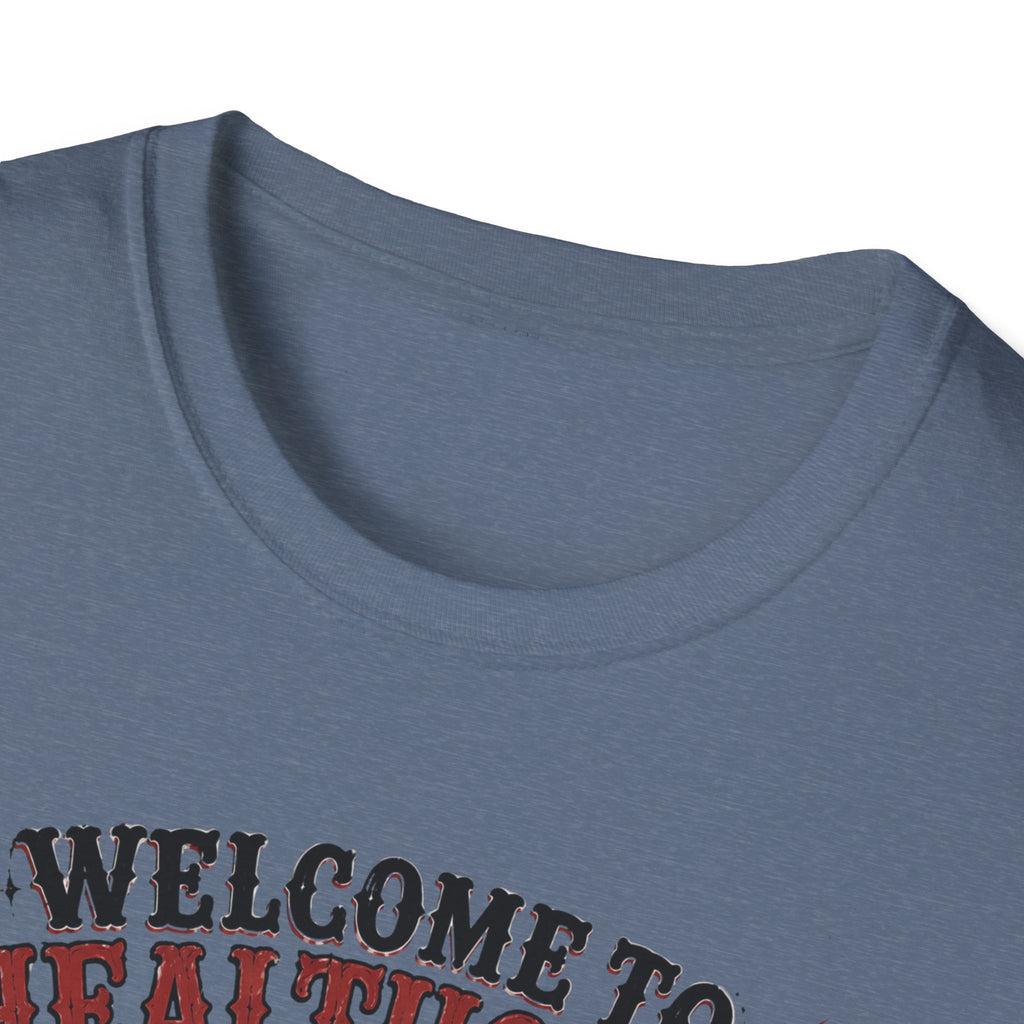 T-Shirt — “Welcome to Healthcare: Where Sleep Is Optional Skull Graphic Tee
