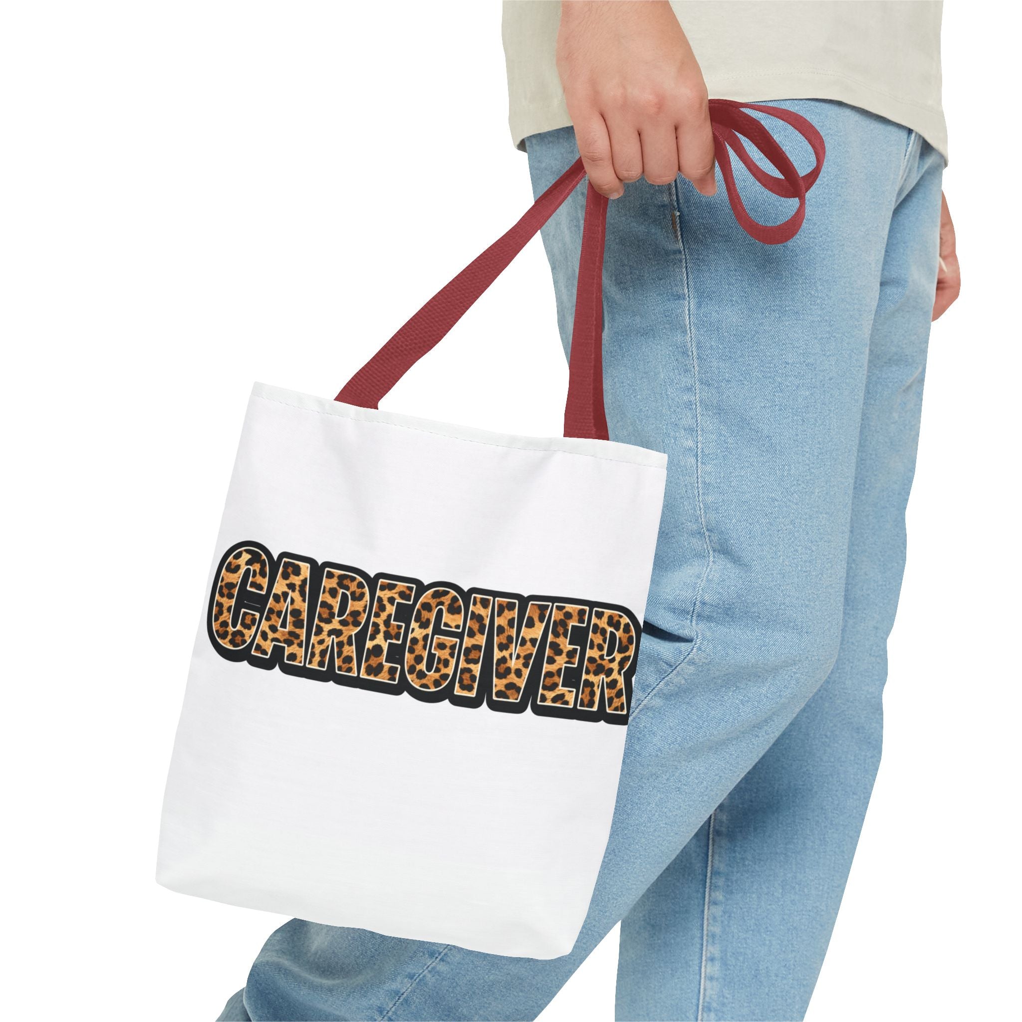 Caregiver Leopard Print Tote Bag —