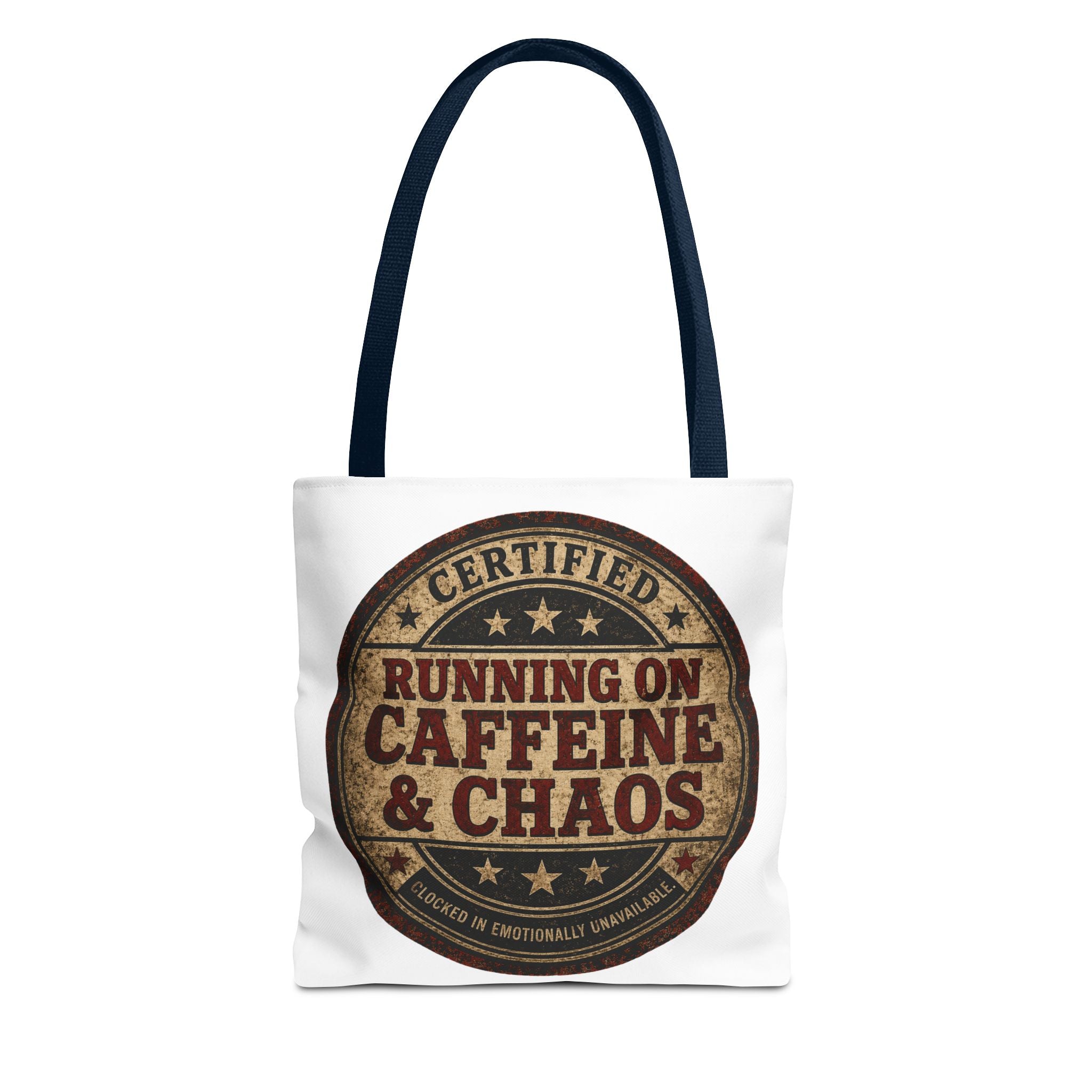 Running on Caffeine & Chaos Tote Bag