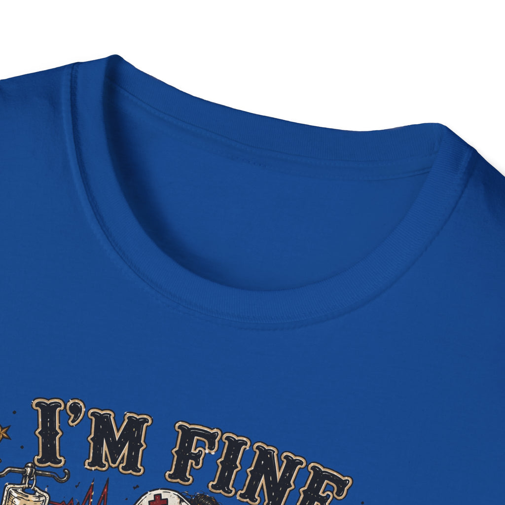 I'm Fine This Is Fine T-Shirt — Dark Humor Skeleton Graphic Tee