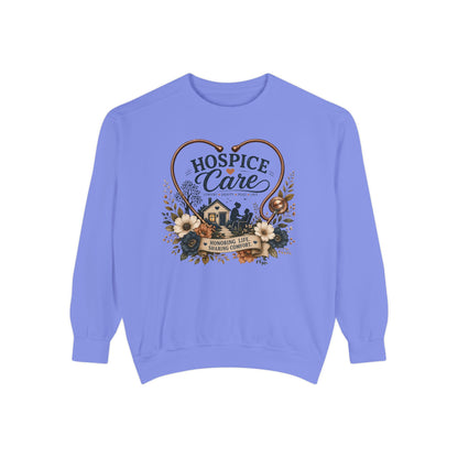 Hospice Care Floral Sweatshirt — Comfort & Compassion Crewneck