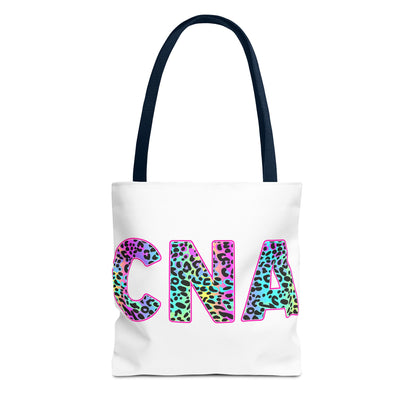 CNA Leopard Print Tote Bag - Colorful Nurse Aide Gift