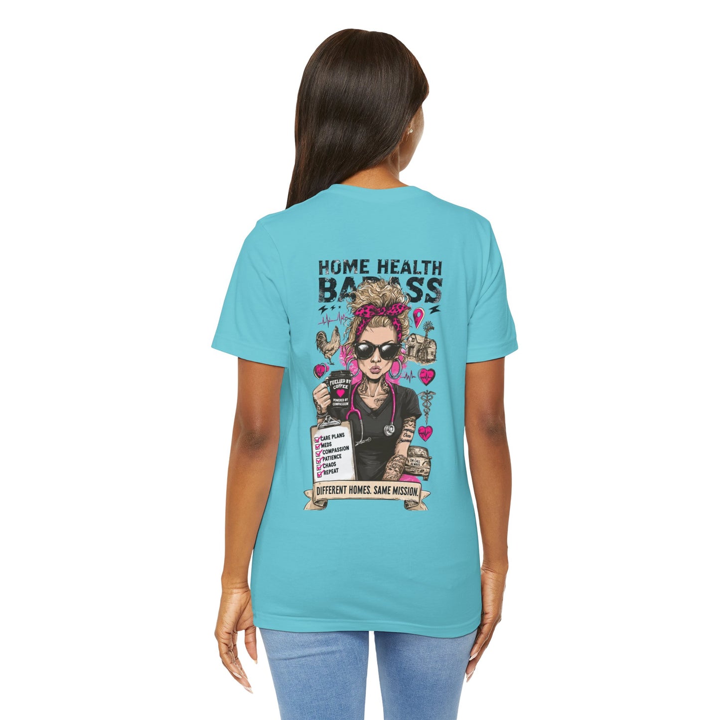 Home Health Badass T‑Shirt — Funny Nurse Caregiver Gift for Home Health Workers